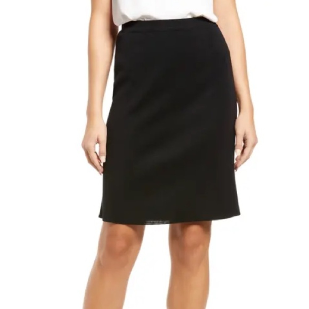 Michele Black A-Line Knee-Length Skirt for Work